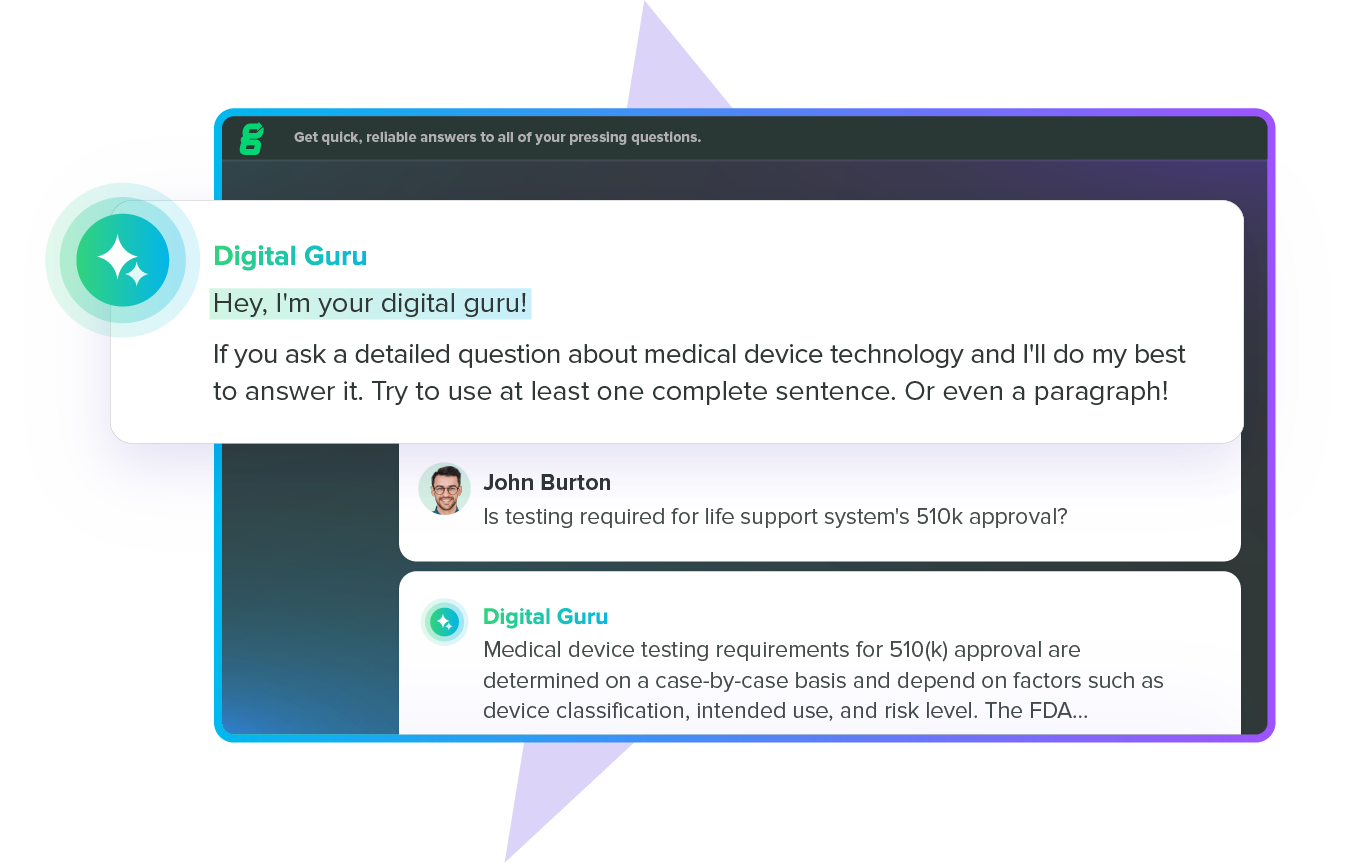 AIPowered Medical Device Chat Experience Greenlight Guru